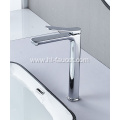 Brass chrome plated single hole high basin faucet